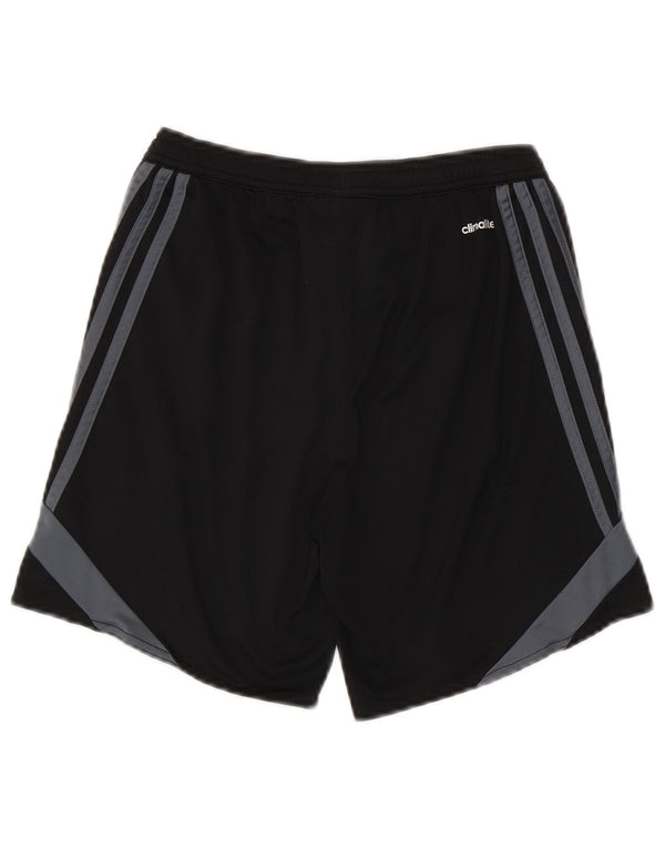 Pantaloni scurți sport Climalite ADIDAS pentru băieți 11-12 ani, mari, negru, color block