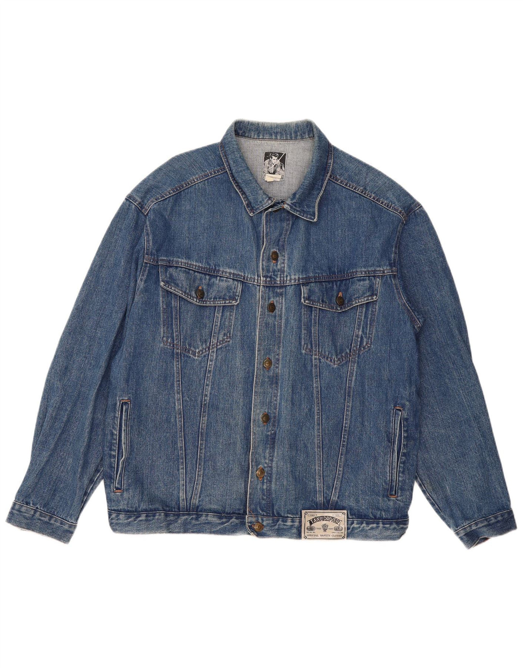Jachetă de blugi pentru bărbați VINTAGE UK 42 XL Bumbac albastru