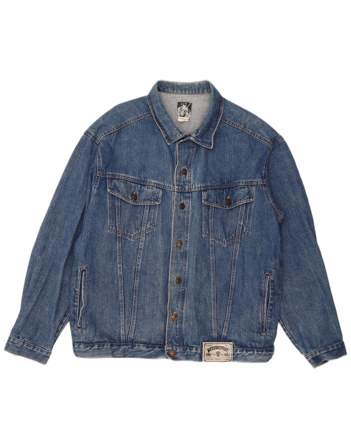 Jachetă de blugi pentru bărbați VINTAGE UK 42 XL Bumbac albastru