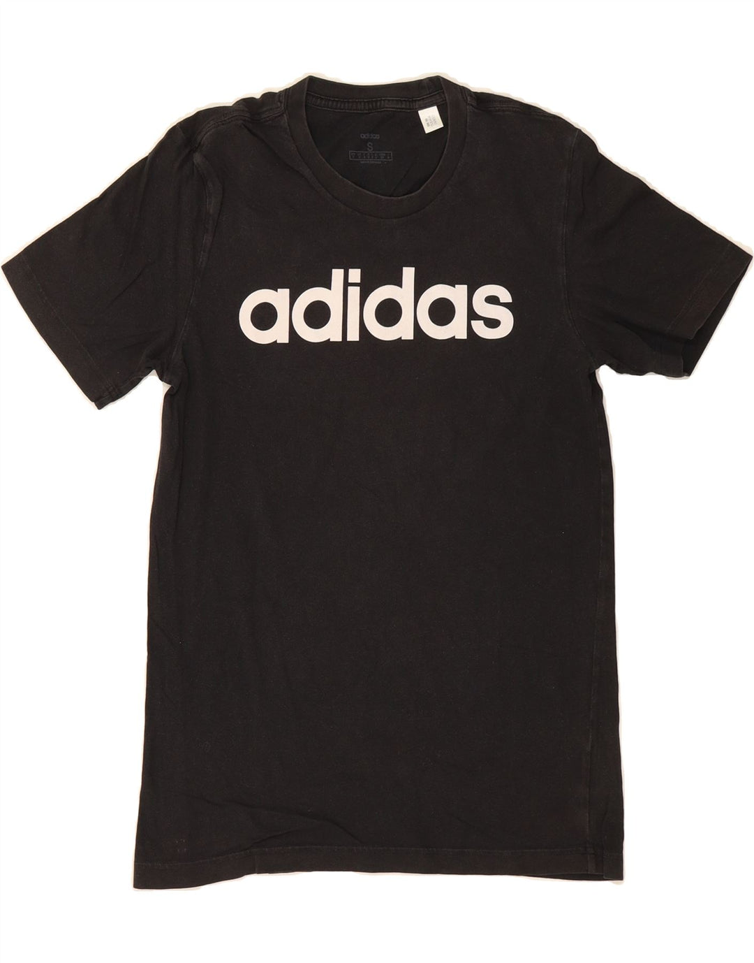 ADIDAS Mens Graphic T-Shirt Top Small Black Cotton Vintage Adidas and Second-Hand Adidas from Messina Hembry 