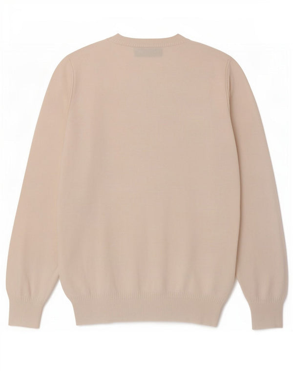 Gas Mens V-Neck Jumper Sweater Small White