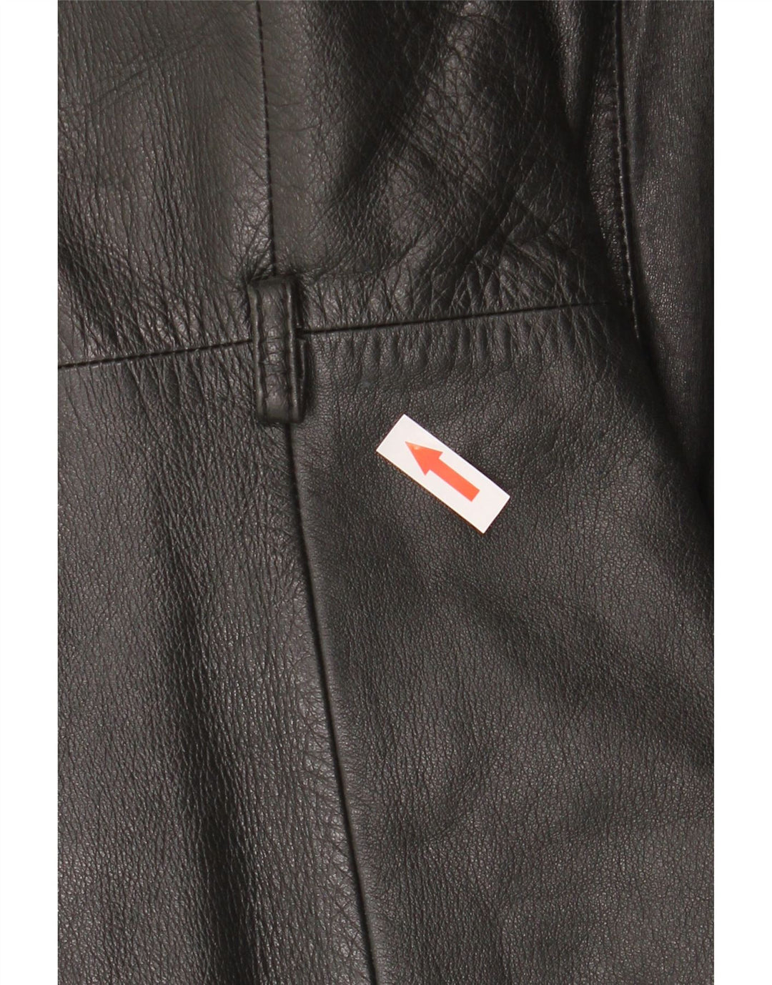 Palton din piele vintage pentru femei UK 10 mic negru