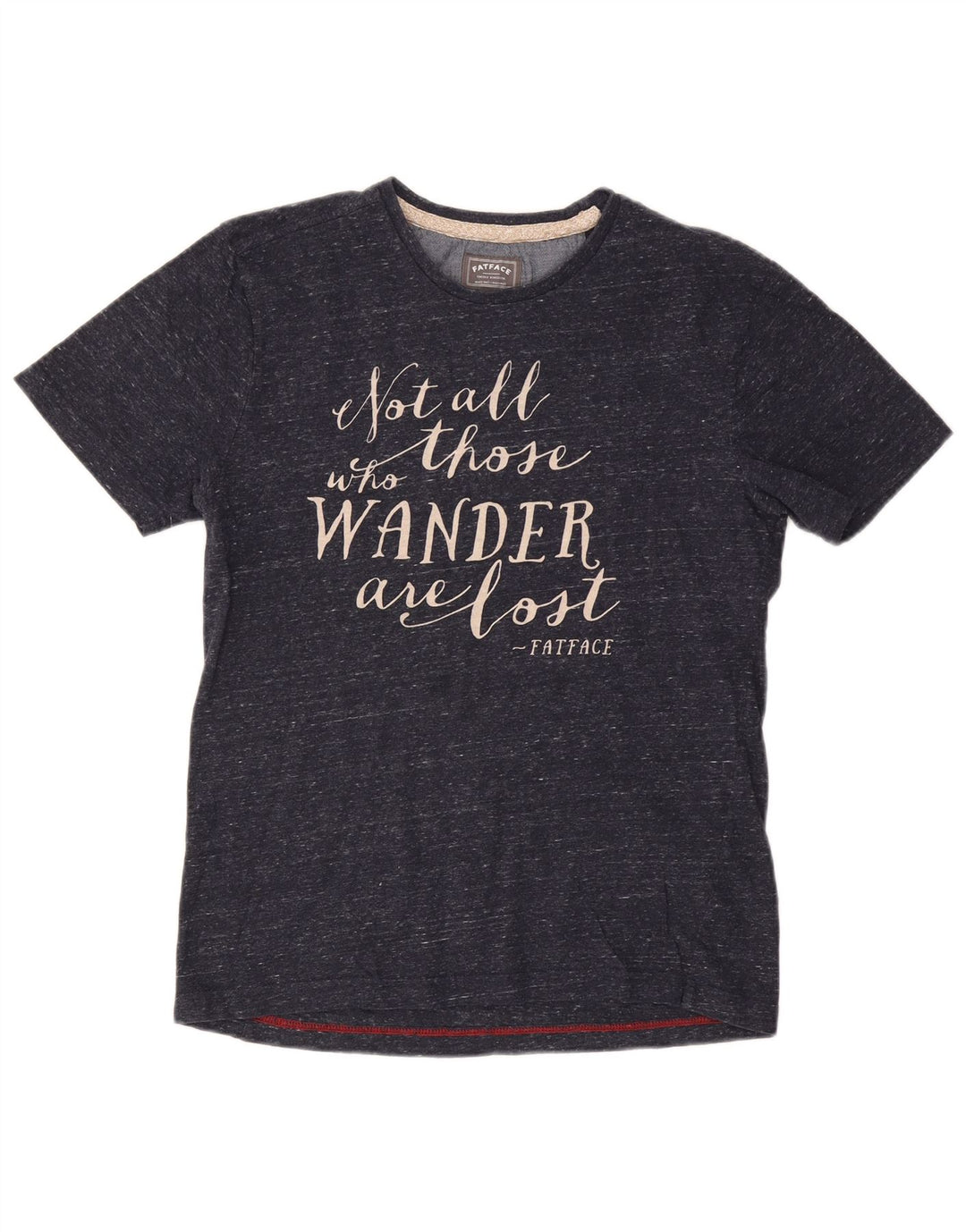 FAT FACE Tricou cu grafic pentru femei Top mediu din bumbac pete albastru bleumarin