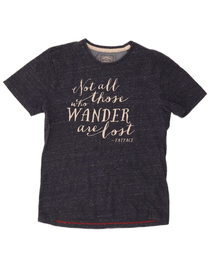 FAT FACE Tricou cu grafic pentru femei Top mediu din bumbac pete albastru bleumarin