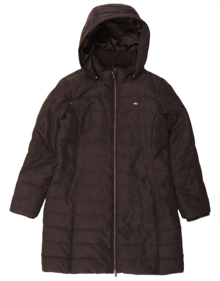Palton căptușit cu glugă pentru femei Tommy Hilfiger UK 18 XL Poliester negru