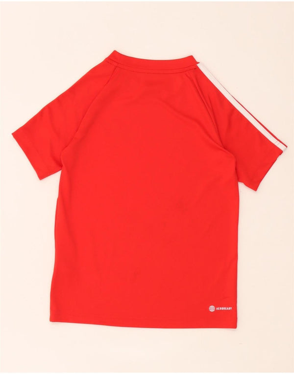 Tricou Adidas Aeroready pentru baieti Top 9-10 ani poliester rosu