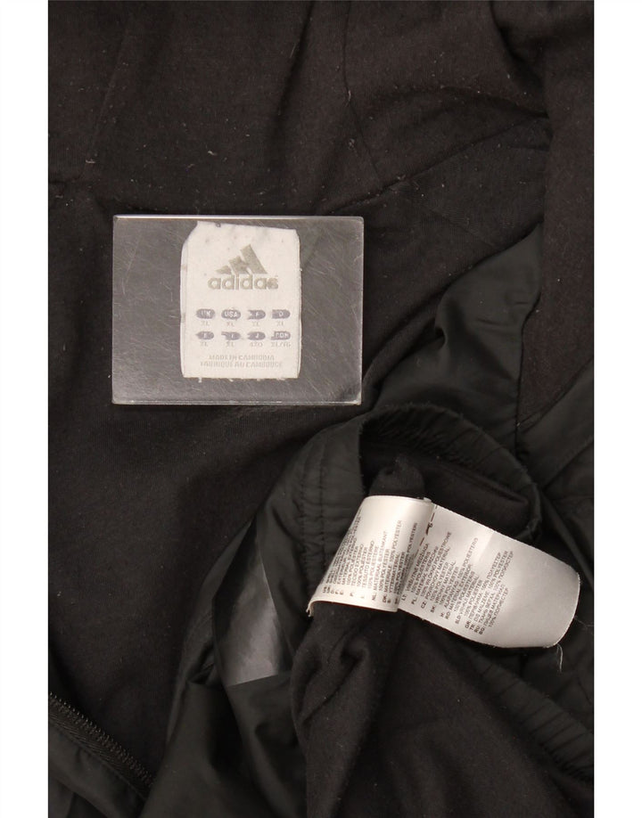 Jachetă de ploaie cu glugă pentru bărbați Adidas UK 42 XL poliester negru
