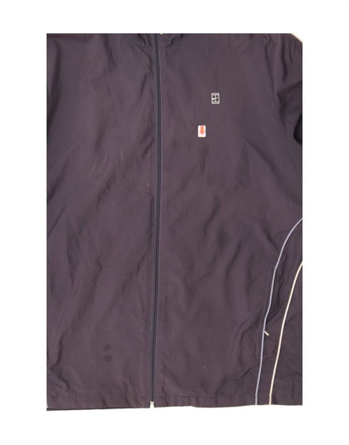 NIKE Womens Tracksuit Top Jacket UK 16/18 Large Navy Blue Polyester Vintage Nike and Second-Hand Nike from Messina Hembry 