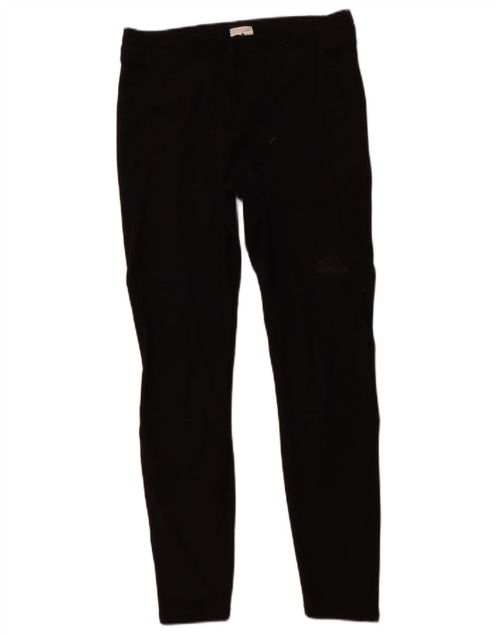Pantaloni de trening ADIDAS pentru femei UK 14, mare, negru, nailon