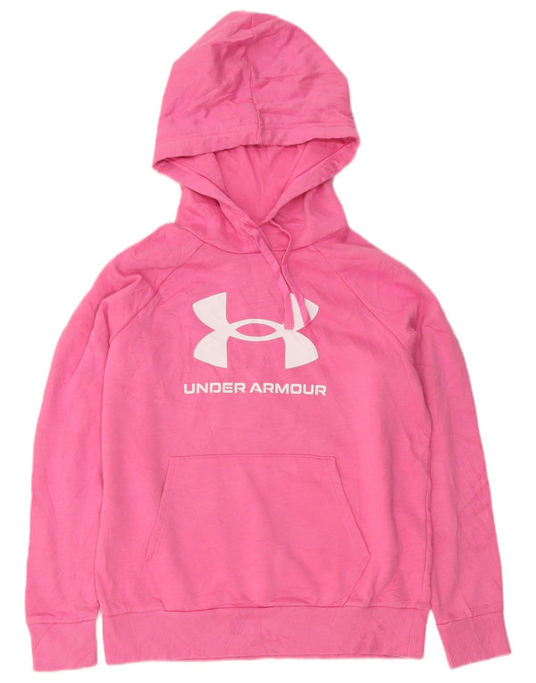 Pulover supradimensionat cu glugă Under Armour pentru femei, UK 10, bumbac roz mic