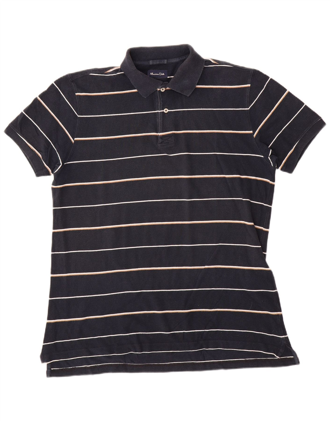 Cămașă polo Massimo Dutti pentru bărbați, mare, bleumarin, cu dungi