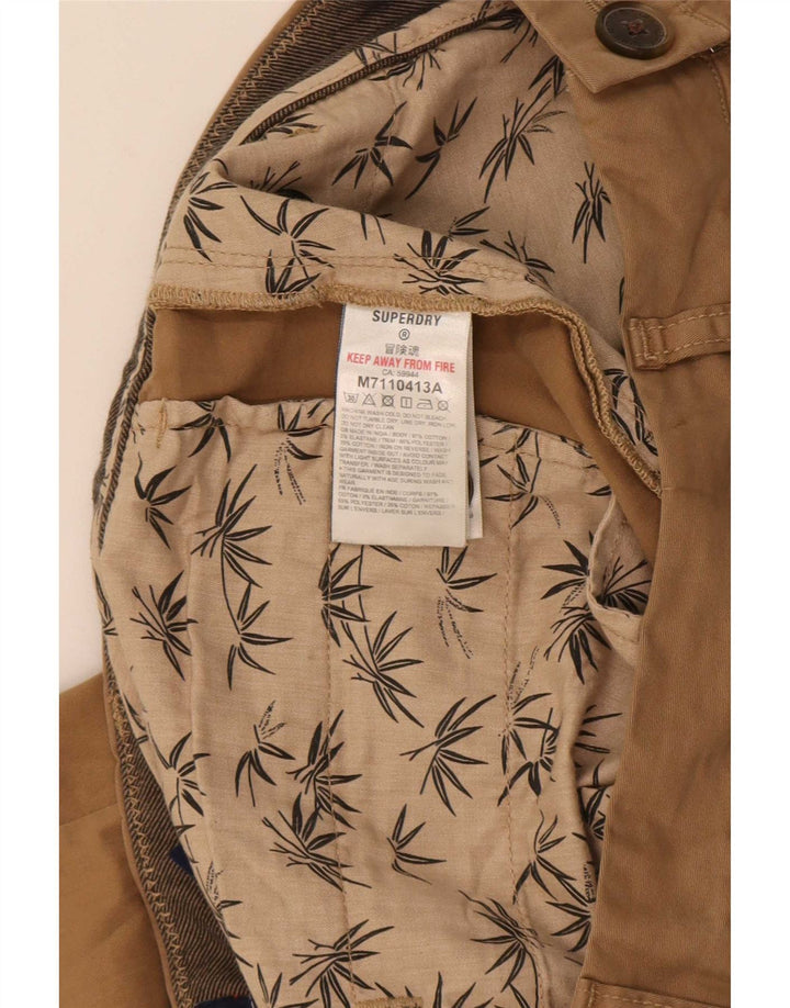 Pantaloni scurți chino pentru bărbați Superdry W32, bumbac mediu bej