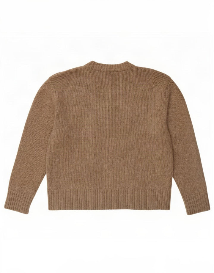 Pulover supradimensionat pentru femei Zara, cu gâtul turn, UK 10, poliester maro mic