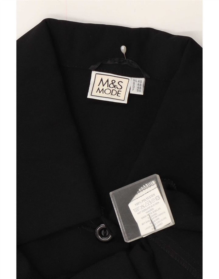 Bluză pentru femei vintage cămașă EU 50 3XL Poliester negru