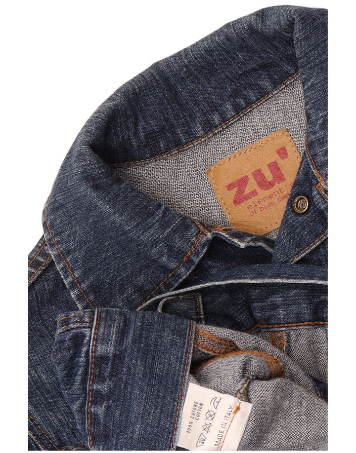 Jachetă de denim crop pentru femei Zu Elements IT 40 Small Blue Bumbac