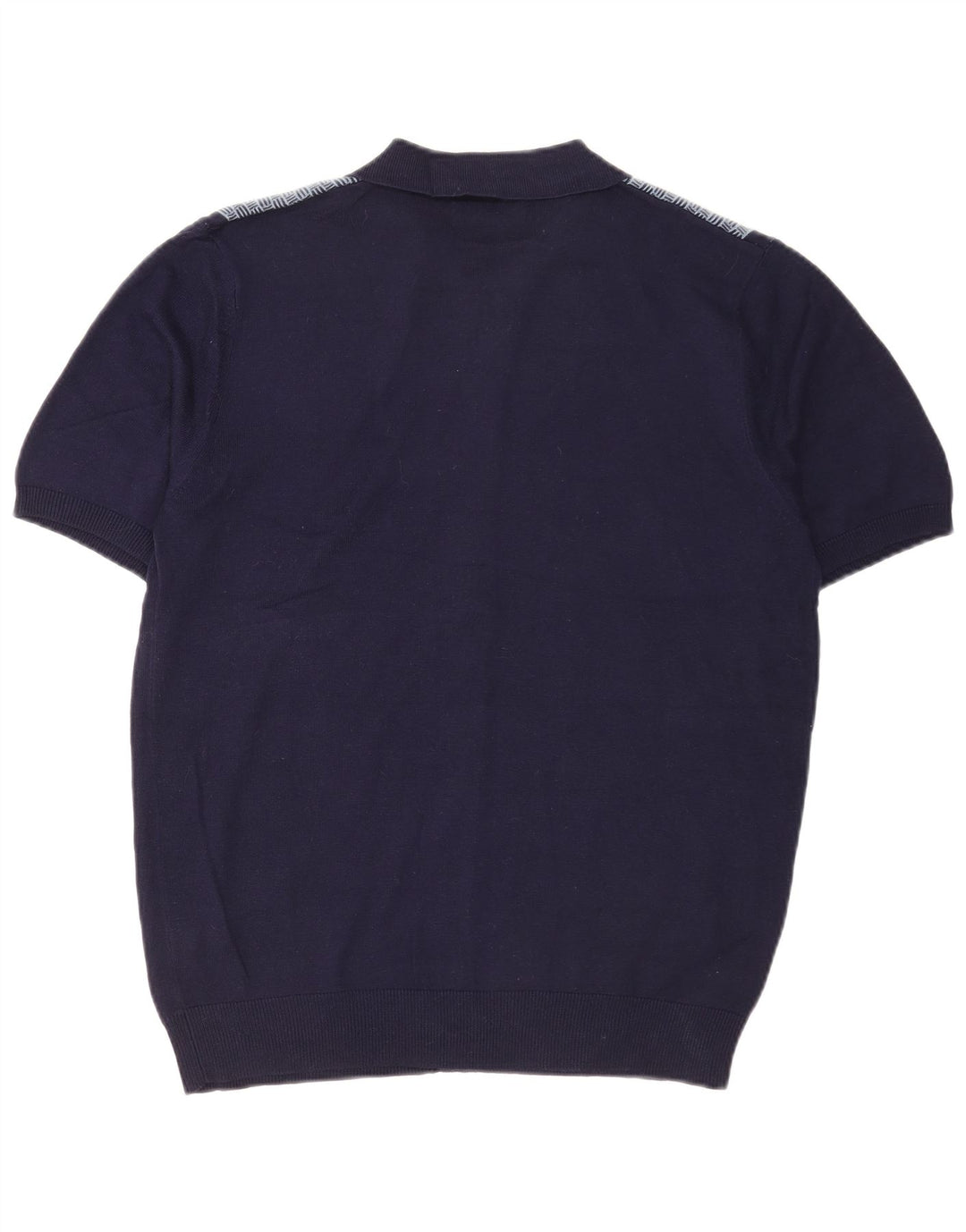 Cămașă din tricot cu mânecă scurtă pentru bărbați Pierre Cardin, albastru marin mediu geometric