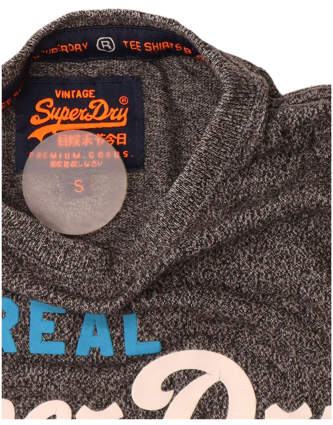 Tricou grafic pentru bărbați SUPERDRY Top mic, gri, bumbac