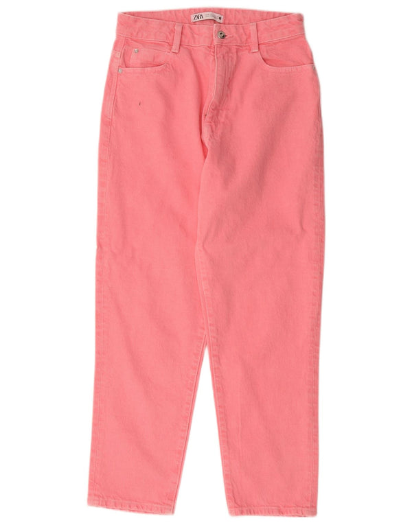 Blugi conici pentru femei Zara EU 38 Mici L28 L28 Bumbac roz