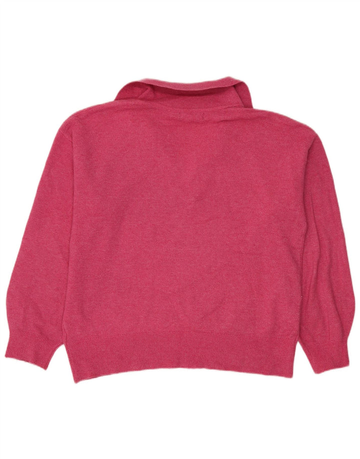 Pulover cu gât polo supradimensionat pentru femei Marks & Spencer UK 14 Roz mediu