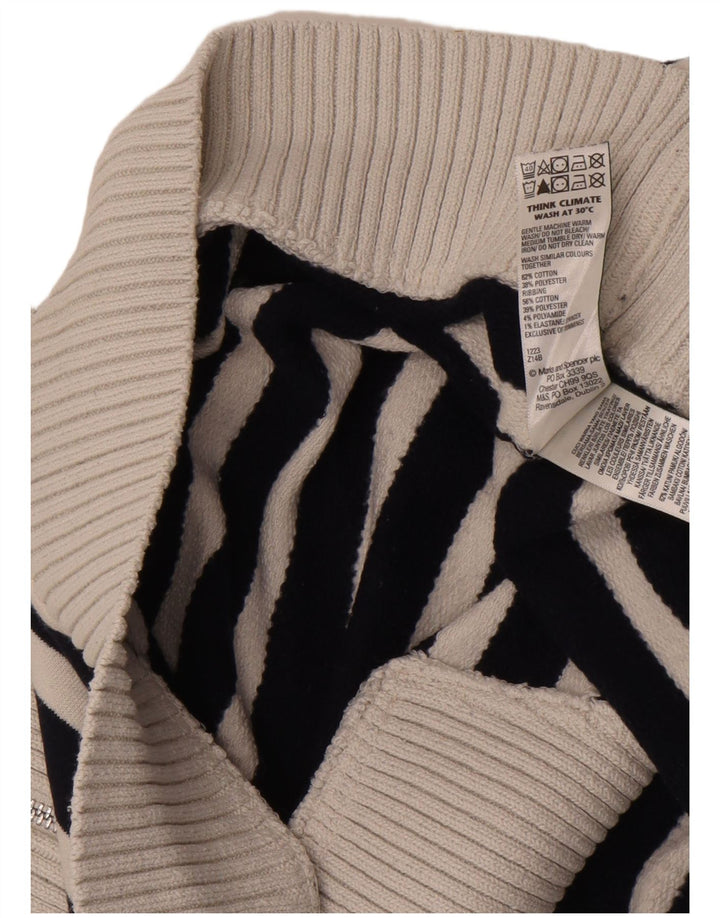 Pulover pentru femei Marks & Spencer, cu fermoar, cu gât, UK 14 Medium Bleumarin