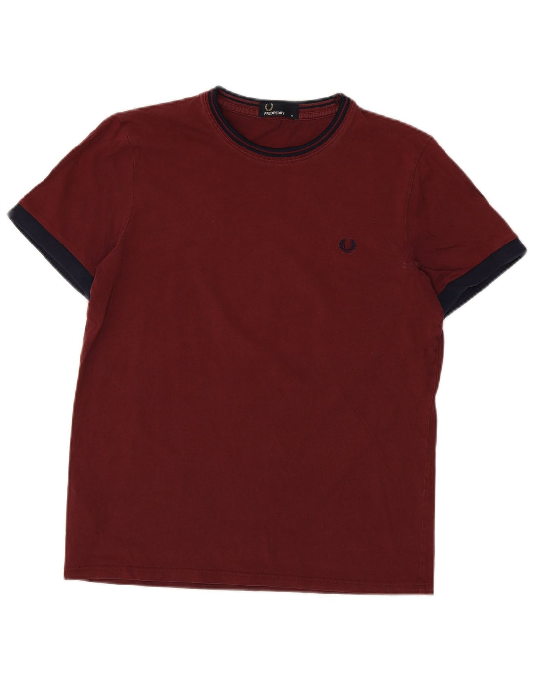 FRED PERRY Tricou Bărbați Top Medium Burgundy Colorblock Bumbac