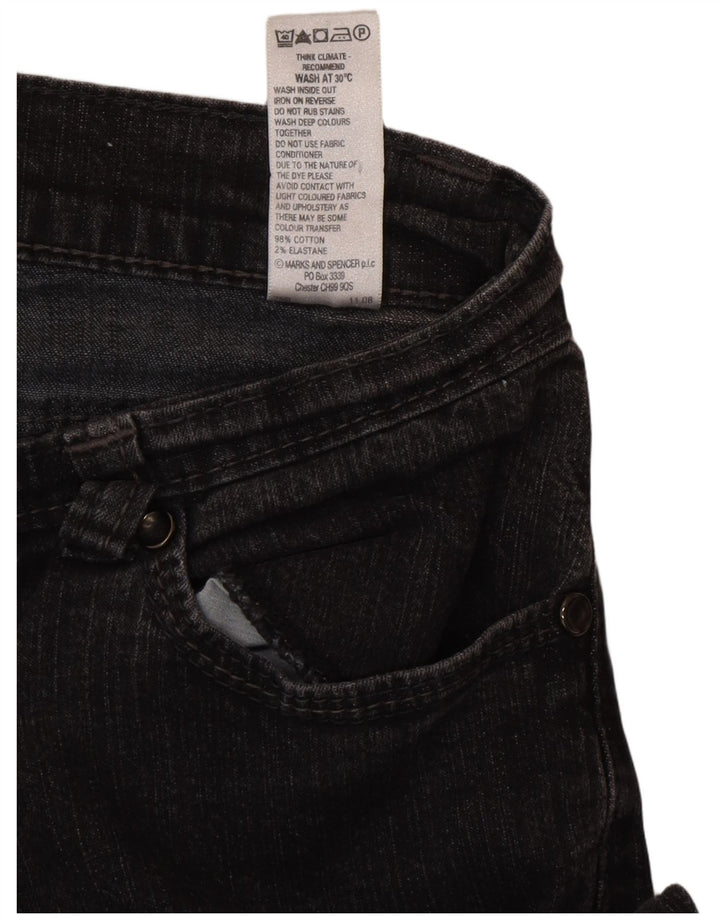 Blugi Bootcut pentru femei Marks & Spencer UK 10 Small W27 L29 Bumbac negru