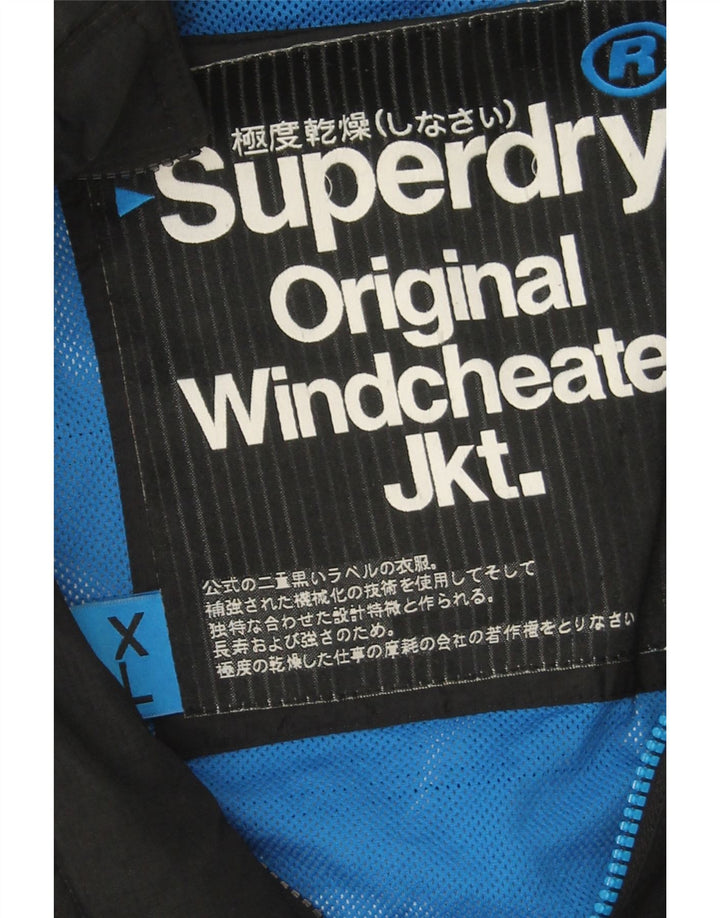 Jachetă de ploaie Superdry Windcheater pentru bărbați UK 42 XL Nylon negru