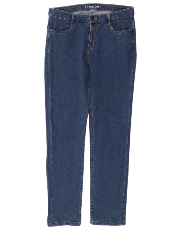 Blugi drepti pentru femei Marks & Spencer UK 12 Medium L32 L30 Bumbac albastru