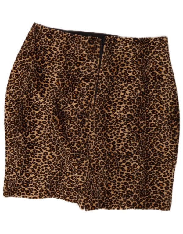 Fusta Creion Femei Zara W32 Maro Mare Poliester Animal Print