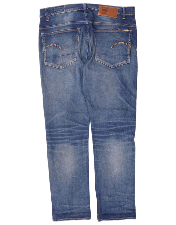 G-Star Mens 3301 Slim Jeans W36 L30 Blue Cotton