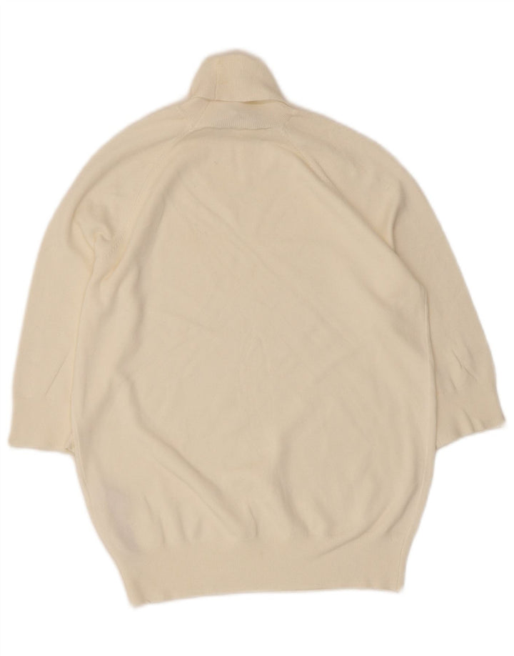 Pulover pentru femei cu mânecă scurtă cu gât rulat Zara UK 12 Medium White