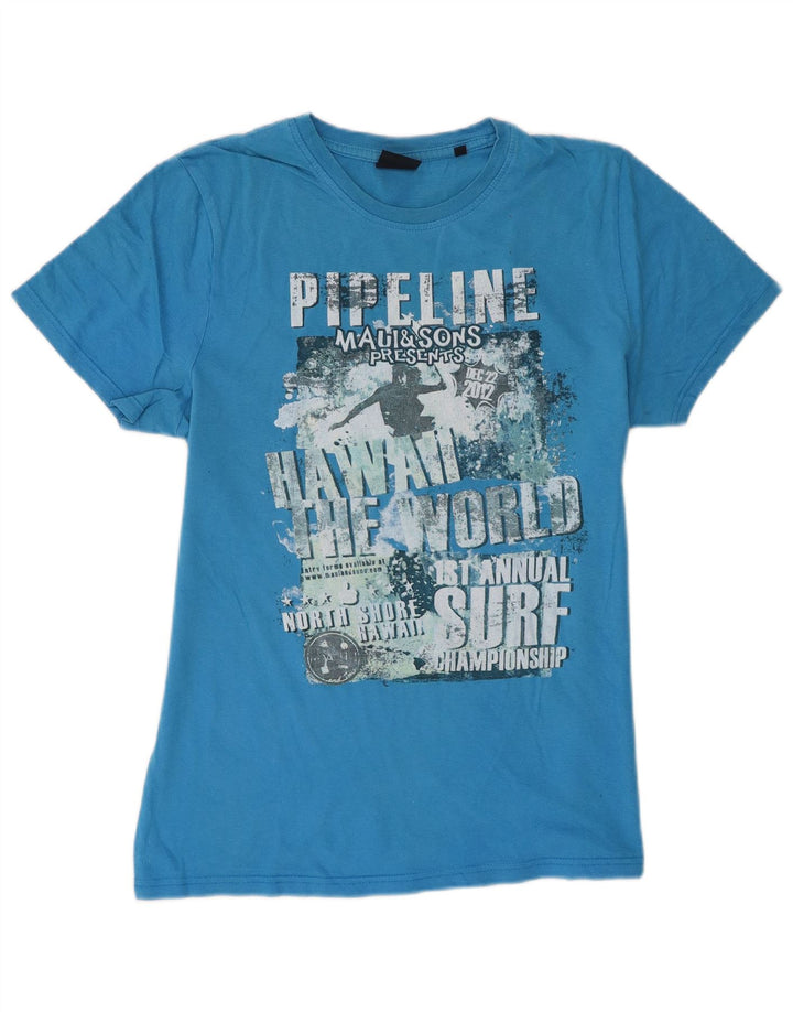 Tricou grafic pentru bărbați Maui and Sons Top din bumbac albastru mediu
