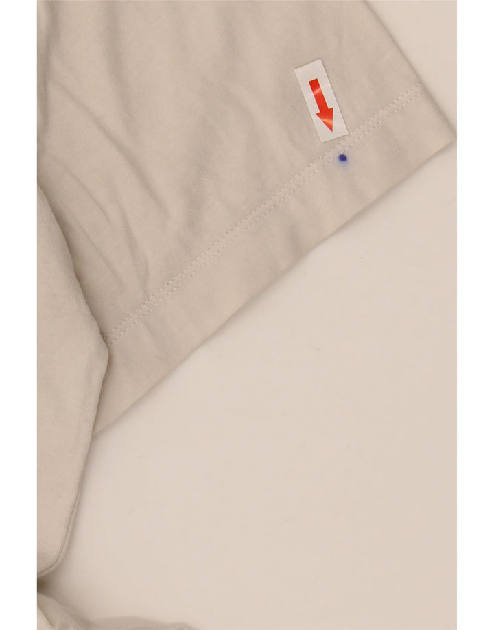Tricou Nike pentru bărbați, cu croiala lejeră, top mediu din bumbac alb