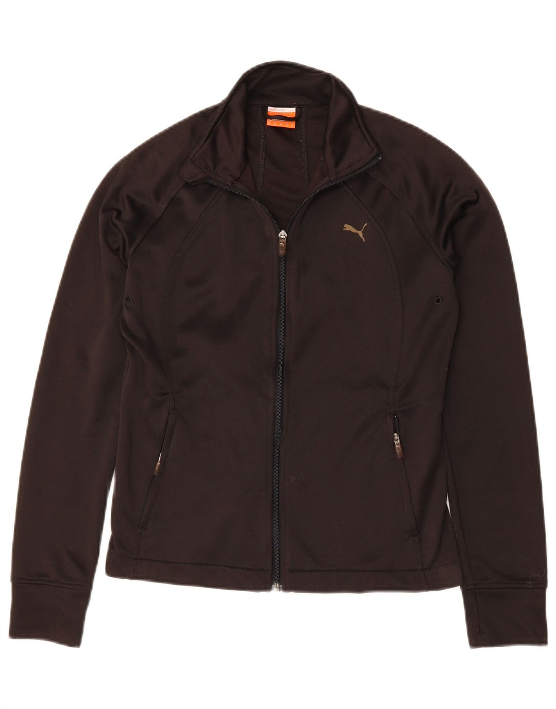 PUMA Womens Tracksuit Top Jacket UK 12 Medium  Black Polyester