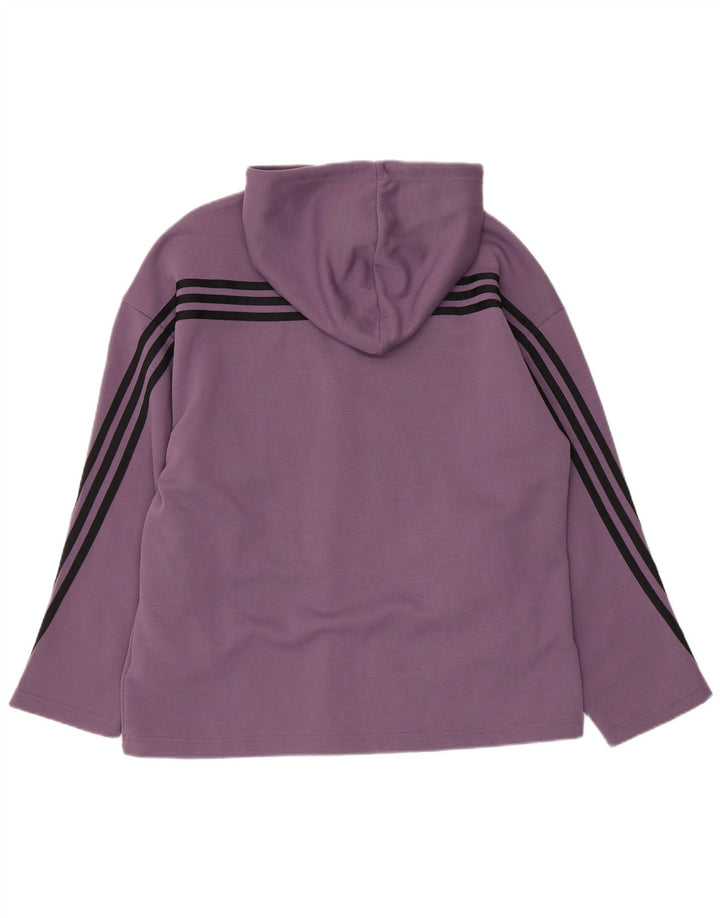 Pulover supradimensionat pentru femei ADIDAS UK 8/10 Bumbac violet mic