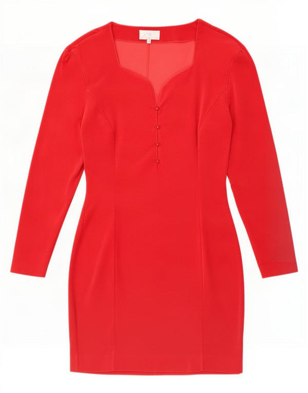 Rochie catifea Rosella pentru femei, cu maneca lunga, rochie medie UK 12
