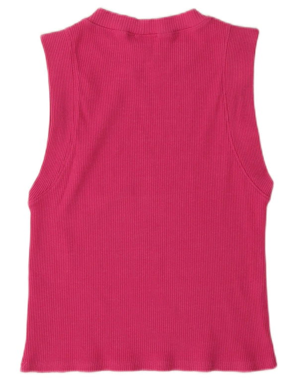 Top cu vestă pentru femei Zara UK 14, mare, roz, bumbac