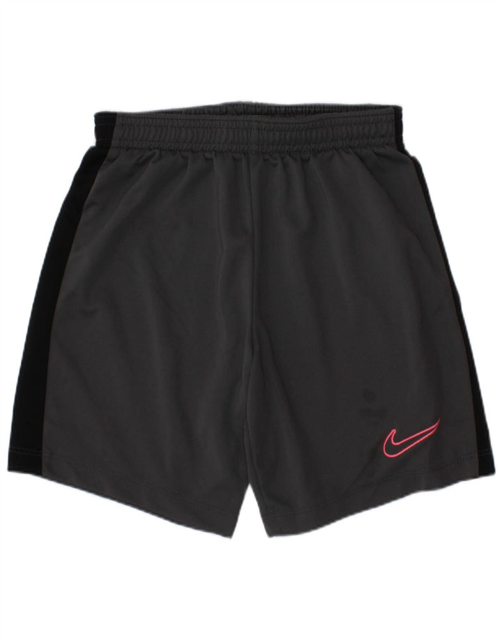Pantaloni scurți sport Nike Dri Fit pentru băieți 8-9 ani, mici, gri, poliester color bloc