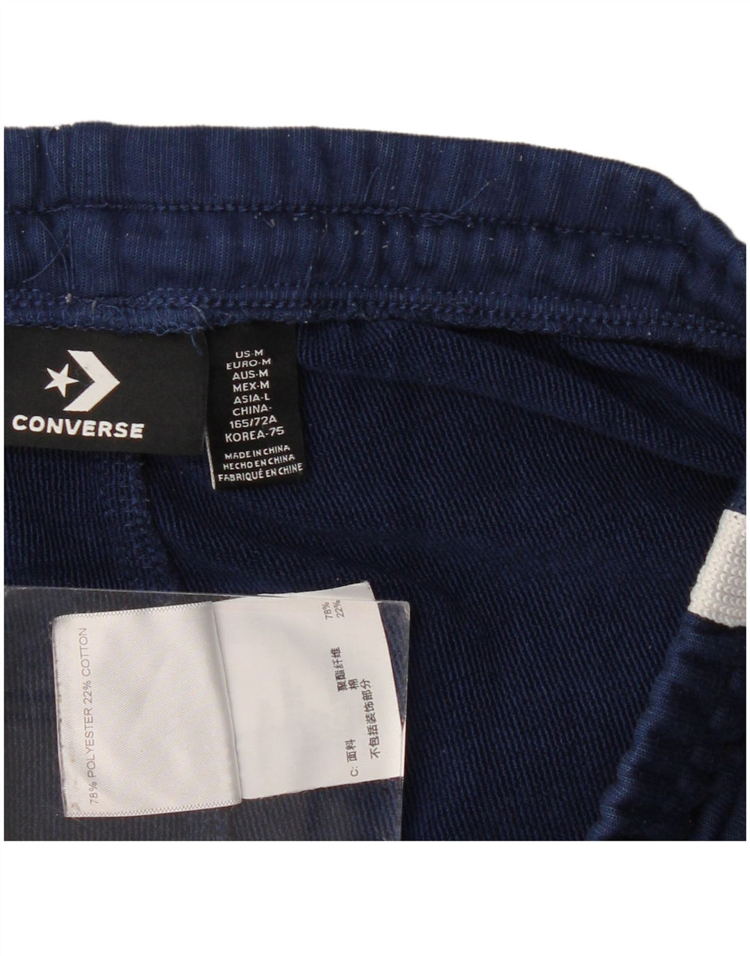 Pantaloni de trening CONVERSE pentru femei UK 12 Medium Bleumarin Colorblock
