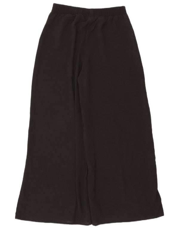 Pantaloni casual de damă ZARA cu picioare largi L30 L29 Poliester negru