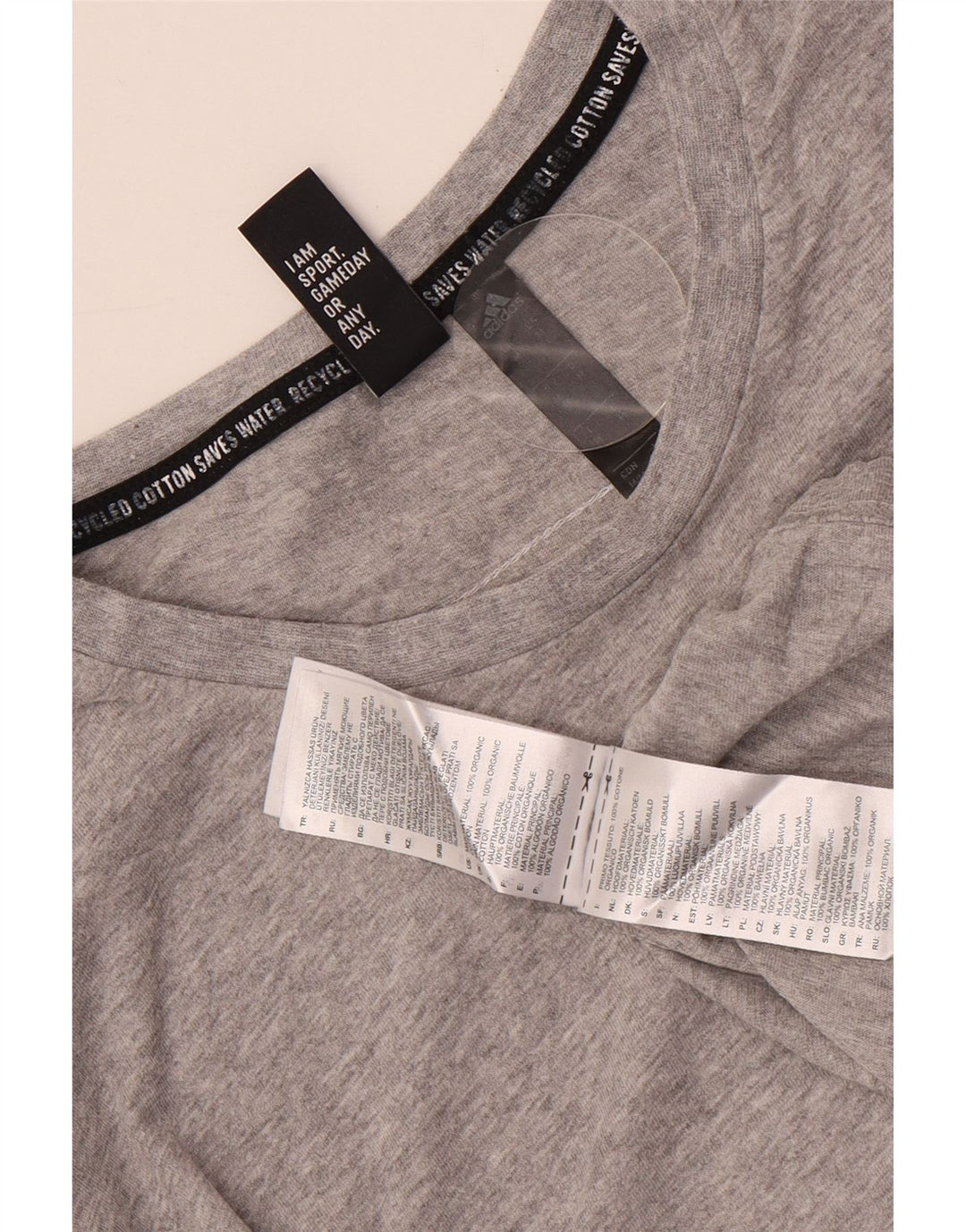 Tricou pentru bărbați Adidas Top Mediu Gri Pete Bumbac