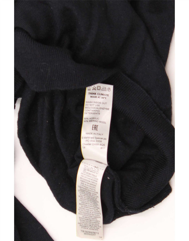 Pulover pentru bărbați Marks & Spencer cu gât rulat, mare, acrilic, albastru bleumarin