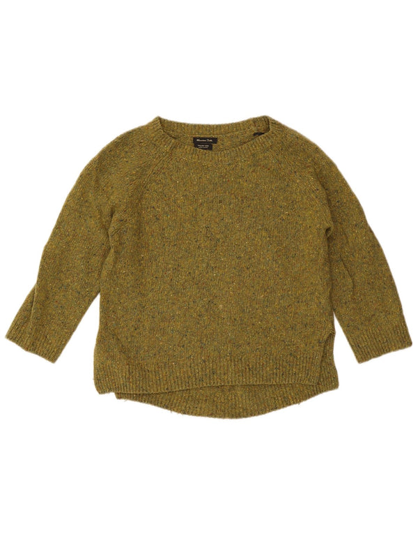 Pulover Massimo Dutti pentru damă, cu gât de barcă, UK 10 Mic Kaki Flecked