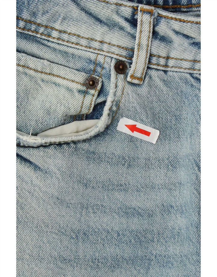 Blugi Distressed drepte pentru bărbați Zara EU 40 Medium L31 L29 Bumbac albastru