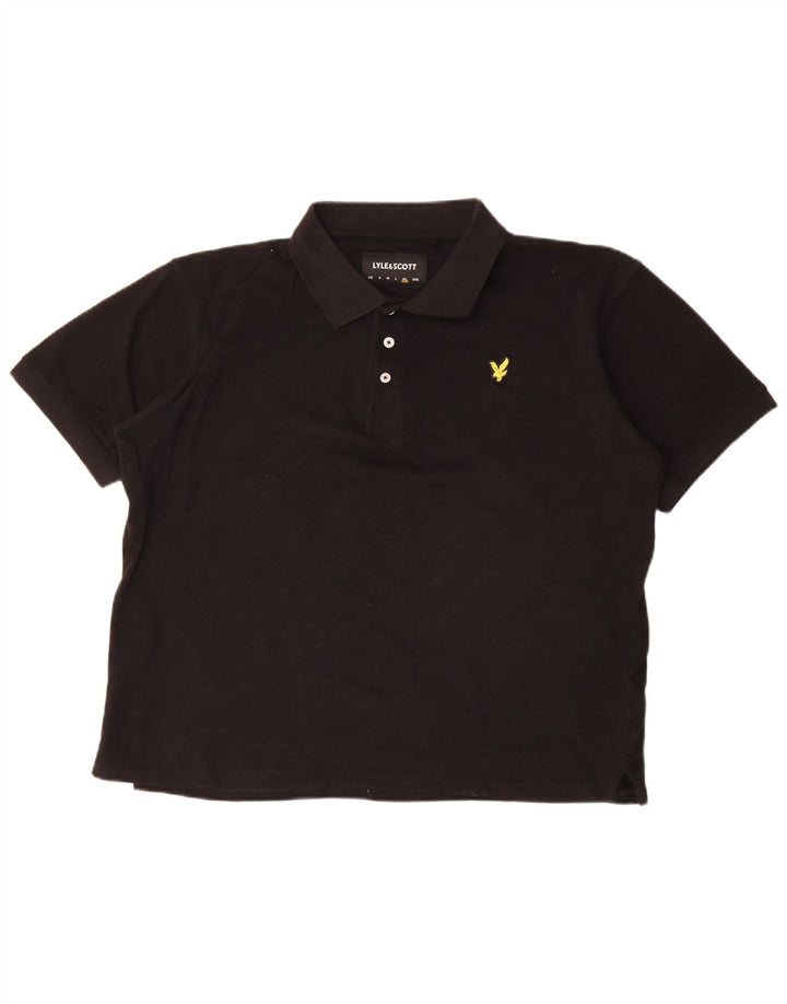 Tricou polo pentru bărbați Lyle & Scott XL, bumbac negru