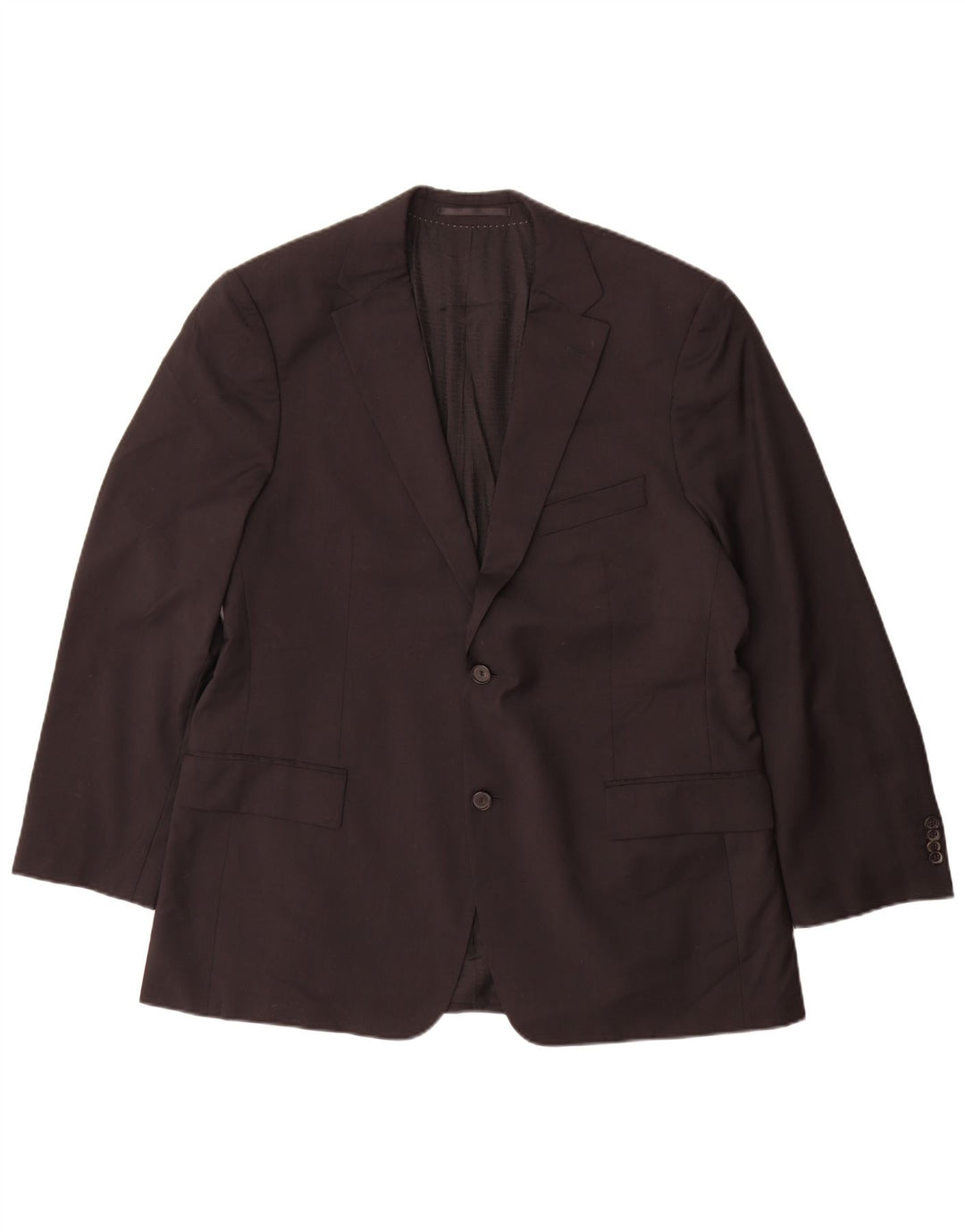 Blazer pentru bărbați Hugo Boss cu 2 nasturi EU 56 3XL Lână virgină neagră
