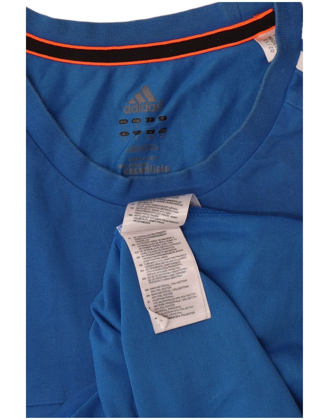 Tricou ADIDAS Climalite pentru bărbați Top mare din bumbac albastru