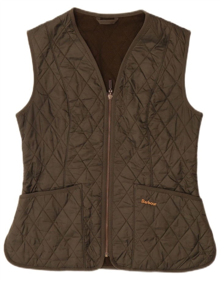 BARBOUR Gilet matlasat pentru femei UK 12 Medium Khaki Poliamidă