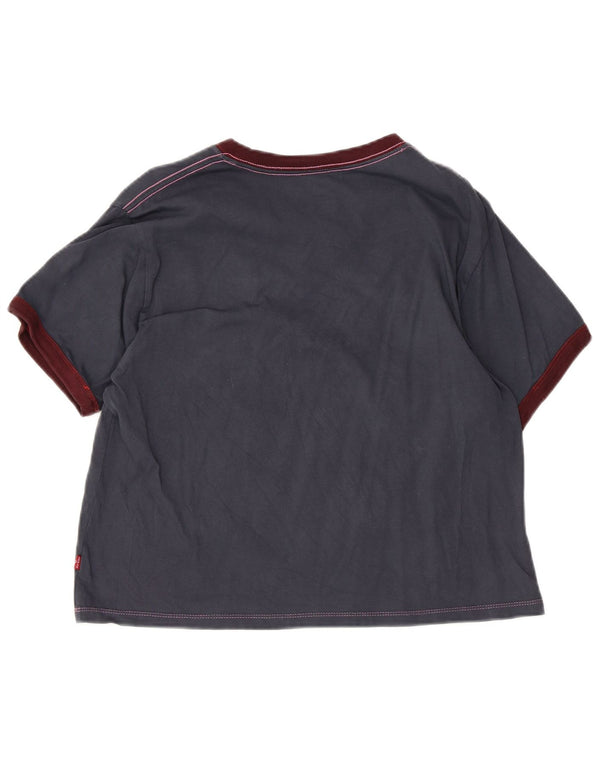 Top de tricou supradimensionat pentru femei LEVI'S UK 6 XS bleumarin