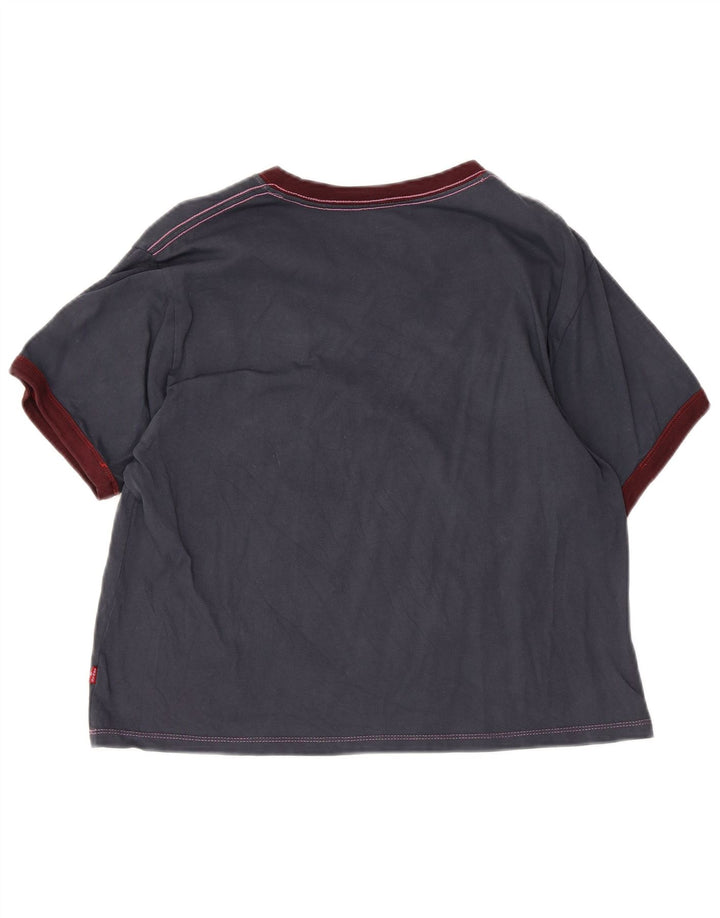 Top de tricou supradimensionat pentru femei LEVI'S UK 6 XS bleumarin